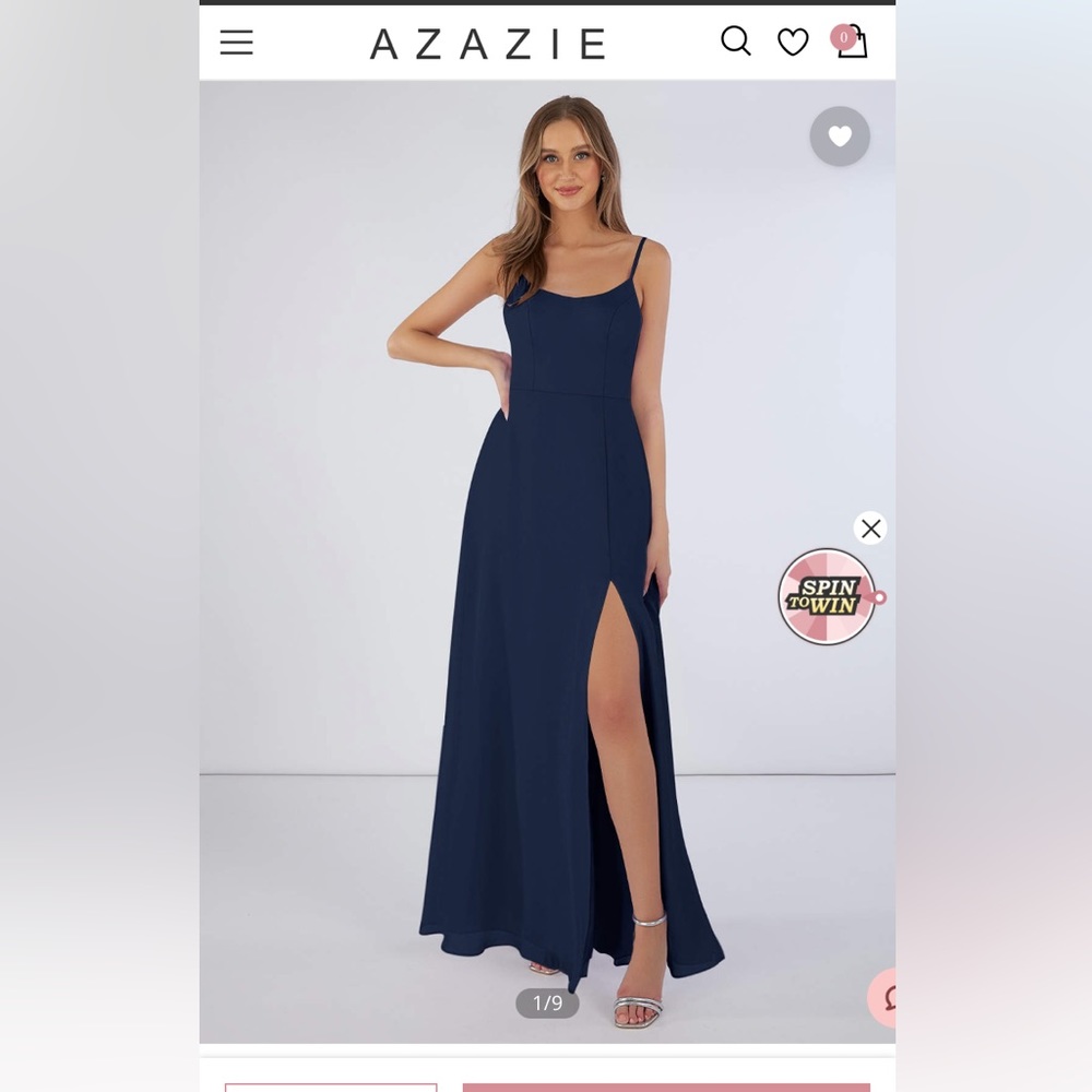 Azazie Dark Navy Moira Bridesmaid Dress